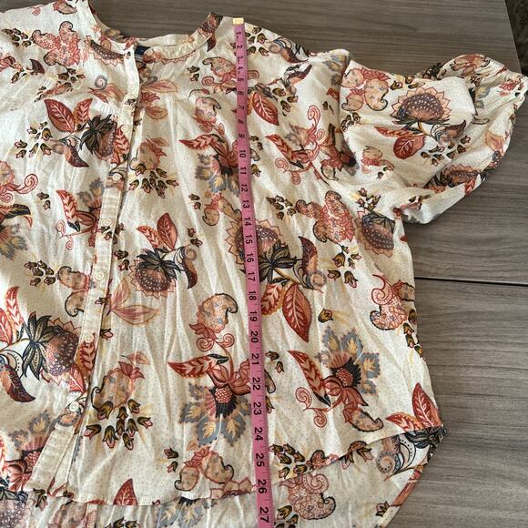 Old Navy Women’s XXL Button Up Poet Blouse Floral Top Boho Cottagecore - Picture 9 of 9